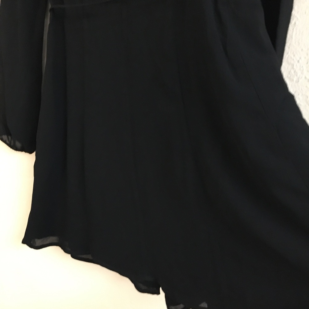 Reformation Mini Wrap Dress Size SP Black Party Cocktail Wedding Evening - Picture 15 of 15